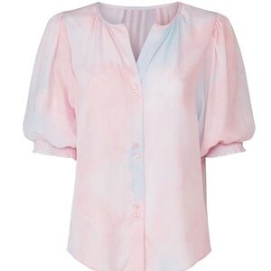 bobeau Button Down cotton candy Shirts for Women